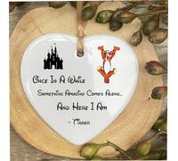 Tigger Winnie The P Walt D Quote Ceramic Heart Shape Plaque Gift Sign cr1