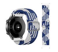 Tiggo 22mm Watch Strap for Xiaomi Haylou RT LS05S /OnePlus Watch，Nylon Band WristStrap，Replacement Bracelet Strap for Yamay Sw022 /Ticwatch GTX/CXB01/Polar Grit X /Vantage M/M2 (azul blanco)