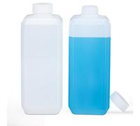 Tight Seal Plastic Bottles with Caps, Laboratory Reagent Bottles, Reusable Tablet Storage Containers, Made of HDPE, Suitable for Laboratory, School and Home (Transparent, 500 ml)