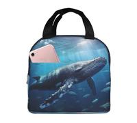 Tight Selection Octopus Fish Print Portable Lunch Tote Reusable Lunch Box for Men or Women Perfect for Office/Picnic/Travel