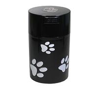 Tightpac America, Inc. Pawvac 6 Ounce Vacuum Sealed Pet Food Storage Container; Black Cap & Body/White Paws