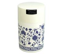 Tightpac America, Inc. Teavac 6-Ounce Vacuum Sealed Tea Storage Container, White Floral Design