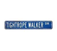 Tightrope Walker Street Sign Gift for Tightrope Walker Profession Metal Sign 3x18in Customized Fade Resistant Plaque Tin Sign Fashion Metal Plaque Sign for Bar Pub Club Cafe Home Man Cave