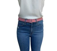 TIGHTS UP Adjustable No Show Stretch Belt for Women (One Size Fits UK 18-26) (76-144cm) (3.175cm Wide) Dusted Rose | PLUS