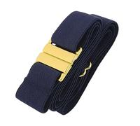 TIGHTS UP Adjustable No Show Stretch Belt for Women (One Size Fits UK 18-26) (76-144cm) (3.175cm Wide) Navy Blue | Gold PLUS