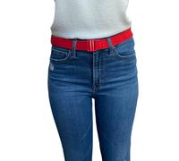 TIGHTS UP Adjustable No Show Stretch Belt for Women (One Size Fits UK 18-26) (76-144cm) (3.175cm Wide) Red | PLUS