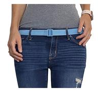 TIGHTS UP Adjustable Stretch Elastic Belt Women - No Show Flat Buckle Ladies Belts - Non- Slip Backing | Belts for Women