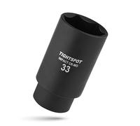 Tightspot 1 2 Inch Drive 33 Mm Deep Impact Socket with Anti Rounding 6 Point Design, Heat Treated Crmo Steel, Metric