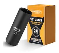 TIGHTSPOT 3/8" Drive 23mm Deep Impact Socket, 6-Pt, CRV Steel