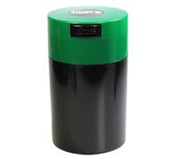 Tightvac - 1 oz to 6 ounce Airtight Multi-Use Vacuum Seal Portable Storage Container for Dry Goods, Food, and Herbs - Dark Green Cap & Black Body