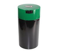 Tightvac 3 to 12 Oz Vacuum Sealed Storage Container, 1.3-Liter/1.1-Quart, Green Cap & Black Body