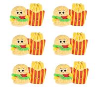 TIGHUP Crinkle Food Flatties Dog Toy - Burger - Pack of 6 - Give Your Dog Their Own Crinkly Food Flatty to Chew, Chase - Provide Your Furry Friend With Hours of Fun With a Side of Zoomies