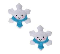 TIGHUP Cute Christmas Pet Toy - Snowflake - Pack Of 2 - Ideal For Dogs Who Love To Snuggle And Play - Perfect For Playtime During The Holiday Season