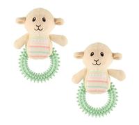 TIGHUP Easter Dog Chew Toy - Lamb - Pack of 2 - a Fun Toy That's Tough and Squeaks - Perfect for Exciting Play and Exercise - Great Gift for Dogs This Easter