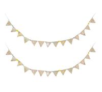 TIGHUP Easter Jute Bunting - Pack of 2 - Give Your Easter Party or Celebration the Decoration It Deserves - Hang Up Around the Home to Welcome in the Easter Bunny and New Beginnings