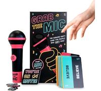 TIGHUP Grab the Mic Game - Flip a Card, Think Quickly, and Race to Grab the Foam Microphone to Sing a Lyric Containing the Revealed Word - It's a Fast paced Game That Keeps Everyone on Their Toes