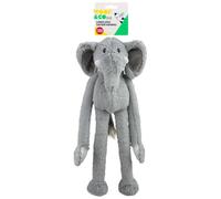 TIGHUP Long Legs Safari Dog Toy - Elephant - Complete With a Squeaky Noise and Can Crinkle - Watch Your Pet Have Hours of Fun - One Size