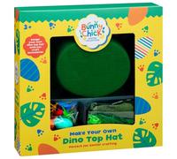 TIGHUP Make Your Own Dino Easter Top Hat - Get Crafting at Home This Easter with This - Includes: Top Hat, Dino Eggs, Bag of Shredded Paper Plants, Paper Plants, Bag of Moss, Dinos