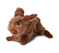 TIGHUP Puppy Rabbit Flattie Dog Toy - Interactive Play With Squeaker and Crinkle, Stuffing Free for Puppy Safety, and Nature-inspired Colours for Shared Fun Moments