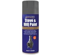 TIGHUP Stove & Bbq Spray Paint Cast Iron 400ml - Provides Rust Protection -durable, Corrosion Resistant - Interior and Exterior Use - Retains Colour and Finish Up to 650°C
