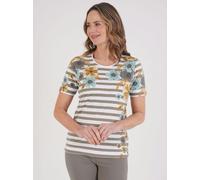 TIGI Stripe And Floral Blend Print Top - 08/10