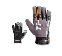 TiGO Kids Padded Cycling MTB BMX Gloves Finger Protection - Breathable Hand Protector - Biking Safety Gear for Fingers, Knuckles - Sports Clothing & Accessories for Children (Steel Grey, Youth Large)