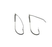 Tigofly 10 pcs/lot Weedless Barbed Fishing Hook Sizes 1/0-3/0 Bass Single Worm sproat hook lure bait holder crappie (Size 1/0)