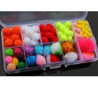 Tigofly 100 pcs assorted Egg Glo Bug Fly Fishing Trout Egg Fly Tying Materials Free Box