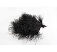 Tigofly 100 pcs/lot 17 colors Turkey Marabou Blood Feathers Woolly Bugger Streamers Fly Tying Feather Materials (Black)