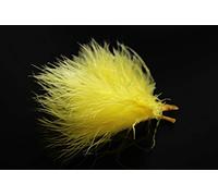 Tigofly 100 pcs/lot 17 colors Turkey Marabou Blood Feathers Woolly Bugger Streamers Fly Tying Feather Materials (Yellow)