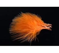 Tigofly 100 pcs/lot 17 colors Turkey Marabou Blood Feathers Woolly Bugger Streamers Fly Tying Feather Materials (Orange)