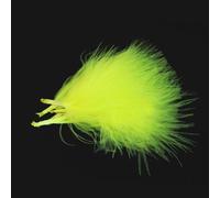 Tigofly 100 pcs/lot 21 colors Turkey Marabou Blood Feathers Woolly Bugger Streamers Fly Tying Feather Materials (Flo Yellow)