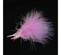 Tigofly 100 pcs/lot 21 colors Turkey Marabou Blood Feathers Woolly Bugger Streamers Fly Tying Feather Materials (Light Purple)