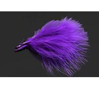 Tigofly 100pcs/lot 17 Colours Turkey Marabou Woolly Blood Feathers Bugger Streamers Fly Tying Feather Materials (Purple)