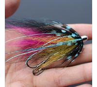 Tigofly 12 pcs/lot Copper Cone Head Tube Fly with Size 8 Treble Hooks Set For Salmon Trout Steelhead Fly Fishing Flies Lures