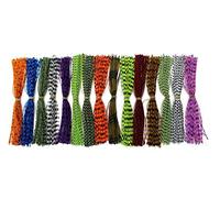 Tigofly 15 bundles 13cm Barred Color Silicone Skirts Legs Pearl Flake DIY Spinner Bait Squid Rubber Thread Fly Tying Materials
