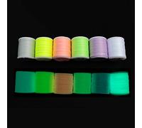 Tigofly 150D denier Luminous Fly Tying Floss Thread, Assorted Colors, 6 Spools, Polyester, 0.3mm, 40 yards/spool
