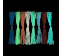 Tigofly 16 Bundles Glow in dark Luminous 8 Colors Silicone Skirts Legs DIY Spinner Bait Squid Rubber Thread Fly Tying Materials