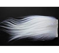 Tigofly 2 pcs/lot 8X8cm 10 colors Goat Hair Fur 15-20cm Length Streamers Fly Tying Fur Materials (White)