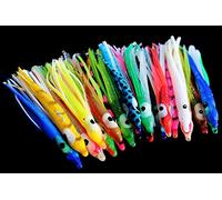 Tigofly 20 pcs 6cm Squid Rubber Skirts Soft Octopus Fishing Lures Hoochie Baits Sabiki Tackle Craft Fishing Accessories