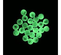 Tigofly 30 pcs/lot Glow in The Dark 3 Sizes Nice-Designed Slotted Luminous White Tungsten Beads Fly Tying Beads Materials (Assorted 3 Sizes)