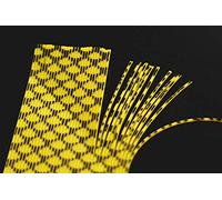 Tigofly 5 Pieces 5 Colors Silicone Skirts Grizzly Barred Round Legs Rubber Baits Making Spinnerbaits (Yellow)