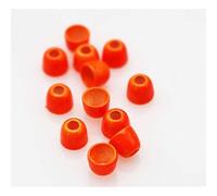 Tigofly 50pcs/lot 10 Colors Copper Cone Fly Head Tie Beads Weight NINFA Head Jig Tube Fly Tying Materials 5.1mmX4.1mmX1.9mm (Orange)