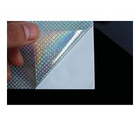 Tigofly 6 pcs 6 Colors 10X21cm Holographic Film Flash Laser Artificial Fish Skin DIY Jig Sticker Lure sticker Fly Tying Materials (Transparent Disco)
