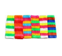 Tigofly 6 pcs Rainbow Color Multicolor Silicone Skirts Legs DIY Spinner Bait Squid Rubber Thread Fly Tying Materials