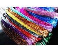 Tigofly 9 packs 9 colors 0.3mm Flashabou Holographic Tinsel Laser Flat Glittering Mylar Tinsel Sparkle Crystal Flash Trout Tube Fly Fishing Tying Materials