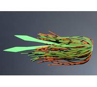 Tigofly 9 pcs 9 colors Colorful Silicone Skirts Streamer Spinnerbait Buzzbait Squid Rubber Lure Baits Fishing Lures Accessories (Green)