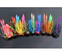 Tigofly 9 pcs 9 colors Colorful Silicone Skirts Streamer Spinnerbait Buzzbait Squid Rubber Lure Baits Fishing Lures Accessories (Assorted)