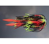 Tigofly 9 pcs 9 colors Colorful Silicone Skirts Streamer Spinnerbait Buzzbait Squid Rubber Lure Baits Fishing Lures Accessories (Red)