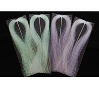 Tigofly Hot 4 packs Pearl&Violet Crystal Flash Holographic Tinsel Krystal Twisted Flashabou Sparkle Streamer Fly Tying Materials